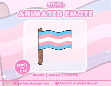 Trans Pride Animated Flag Twitch Emote Twitch Discord Etsy Australia