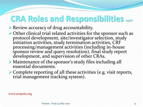 Ppt Module A Introduction To The Cra Crc Roles Jane Fendl March