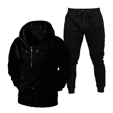 Conjunto De Moletom de Zíper Kit Blusa De Frio Aberta Calça Moletom