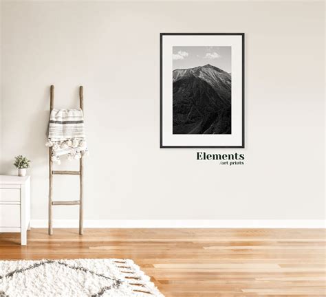 Mountain Art Print Black White Wall Art Forest Poster - Etsy