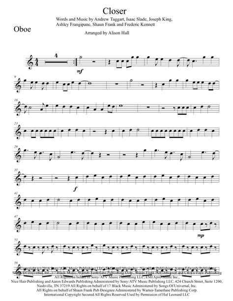 Closer Arr Alison Hall Sheet Music The Chainsmokers Feat Halsey