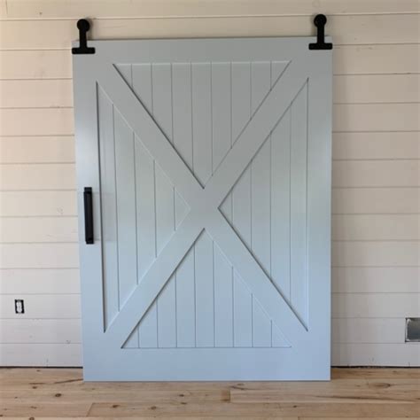 Painted Blue Barn Door Modern Barn Door Barn Door Doors