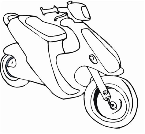 Vespa Scooter Printable Coloring Page Printable