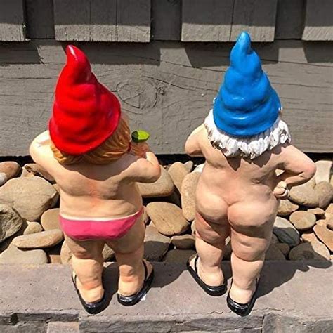 Garden Gnome Statue Goblin Art Peeing Gnome Naughty Funny Naked Gnome