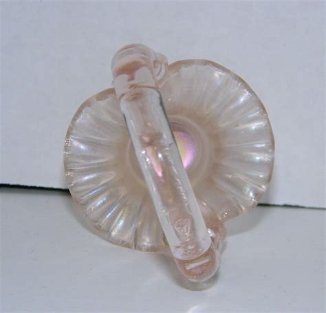 Fenton 37 Mini Miniature Oval Basket Vase Bamboo Handle Pink Rose Velva Stretch Ebay