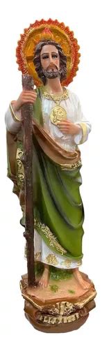 San Judas Tadeo Figura De Resina 45cm Ojos De Cristal MercadoLibre