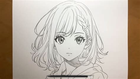 Easy Anime Sketch How To Draw A Cute Anime Girl Step By Step