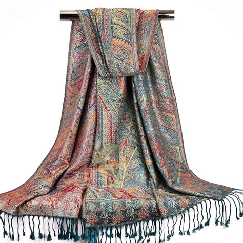 Teal Pashmina Etsy