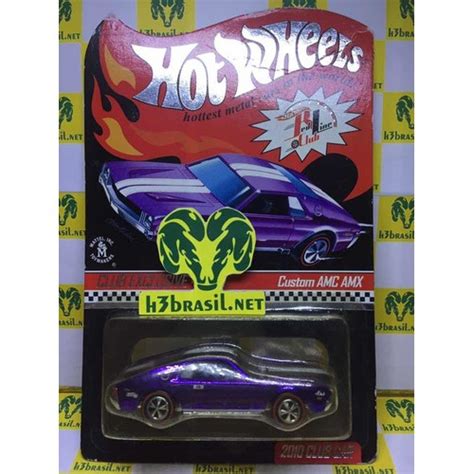 Bx Hot Wheels Rlc Club Exclusive Custom Amc Amx Red Line Shopee Brasil