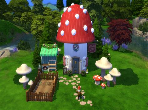 Susancho93s Witch Mushroom Shop The Sims 4 Lots Cute Cottage