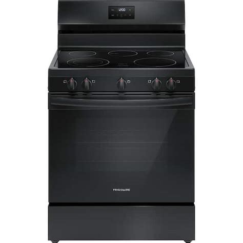 Frigidaire In Burner Element Freestanding Electric Range In Black