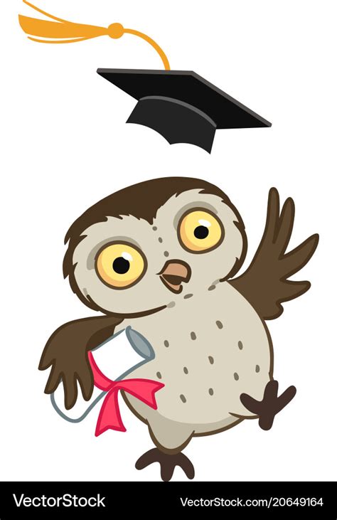 Owl Graduate Royalty Free Vector Image Vectorstock