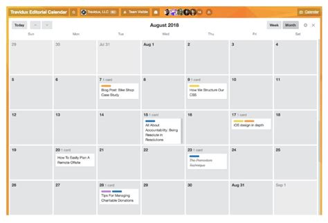 Trello calendar - Carmine Mastropierro