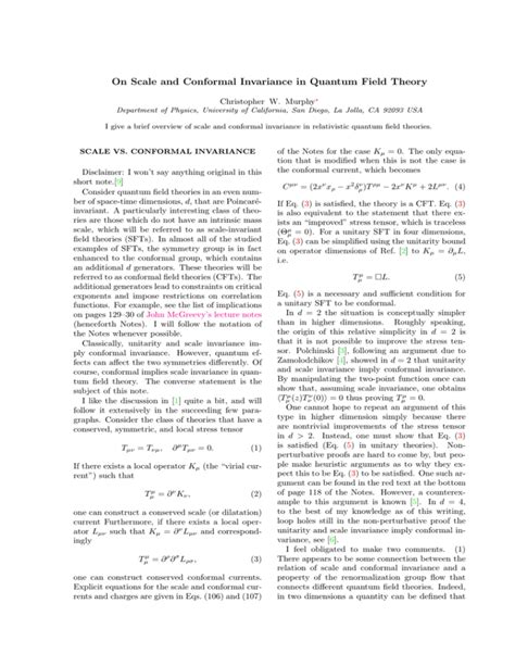 On Scale and Conformal Invariance in Quantum Field Theory y