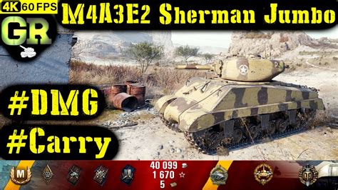 World Of Tanks M4a3e2 Sherman Jumbo Replay 8 Kills 3 9k Dmg Patch 1 4