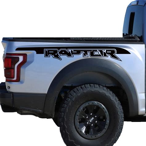 Ford Raptor Bed Decals Sticker Svt Distress Outline Side Graphics