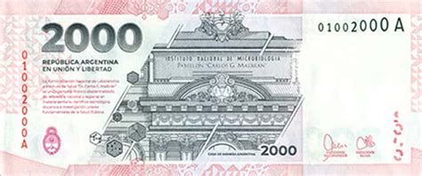 Argentina Introduced The 2000 Peso Note Into Circulation