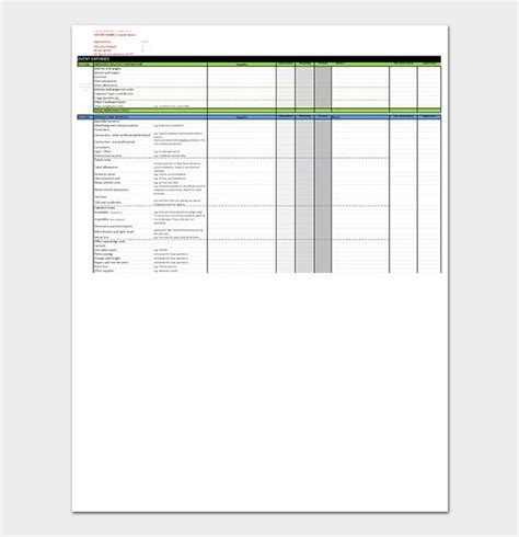 Function Budget Templates Free Doc Xlsx Pdf Budget