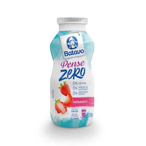 Bebida L Ctea Fermentada Morango Zero Lactose Batavo Pense Zero Frasco