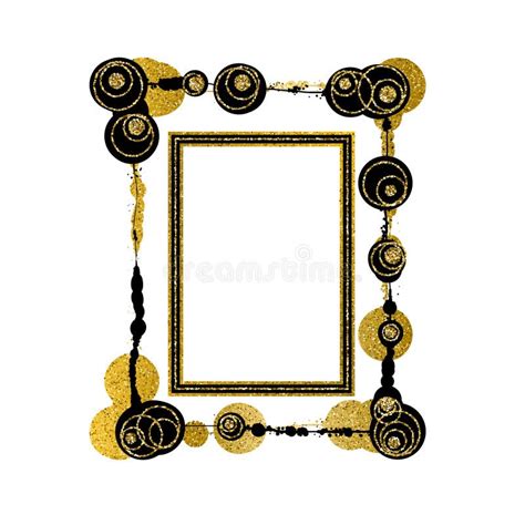 Golden Modern Frame. Design Element Stock Vector - Illustration of ...