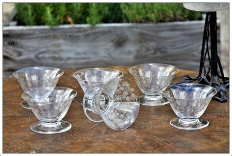 Proantic Set De Coupes Champagne Art D Co En Cristal De Baccara