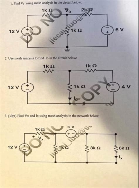 Solved Find V Using Mesh Analysis In The Circuit Below Chegg