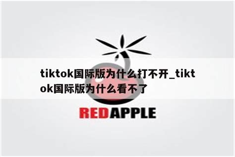 Tiktok国际版为什么打不开tiktok国际版为什么看不了 Tiktok相关 Appid共享网