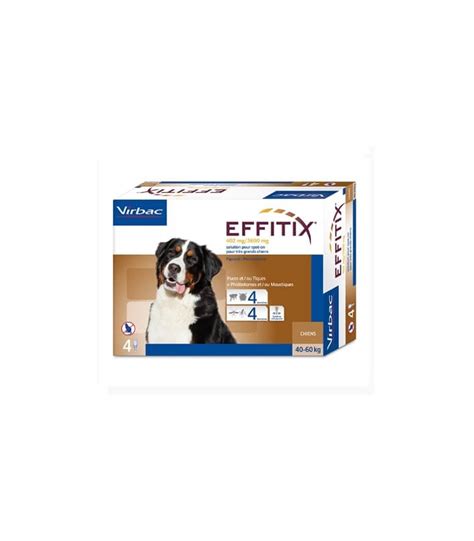 Effitix Antiparasitaire Pack Unit S Pipettes Pour Chiens Taille