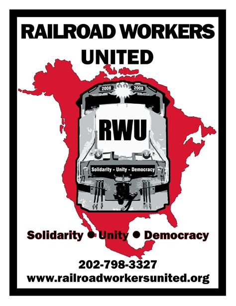 POSTER: Railroad Workers United - WHITE · Railroad Workers United Store ...