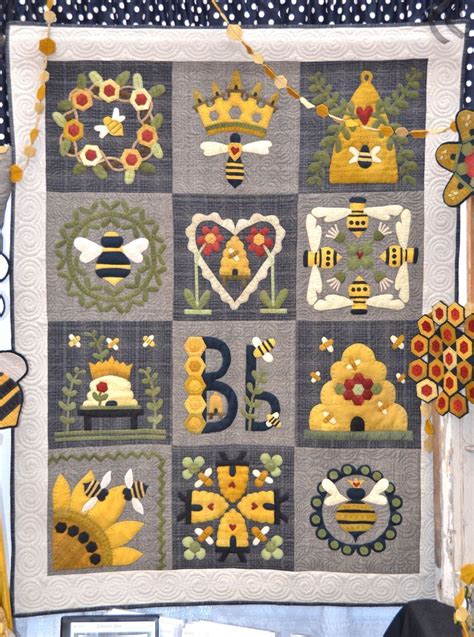 Bee Quilt Pattern Bee Quilt Applique Quilting Pattern Patterns Honey Pdf Quilts Etsy Block Sold ...