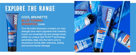 Fudge Professional Blue Toning Shampoo Cool Brunette Shampoo For Brunettes Removes Orange Red