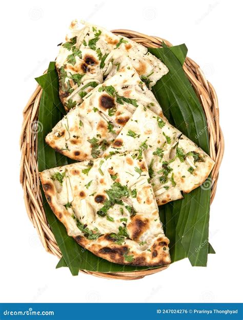 Kulcha Naan Vegetarian Cuisine Roti Indian Cuisine Stock Photo Image