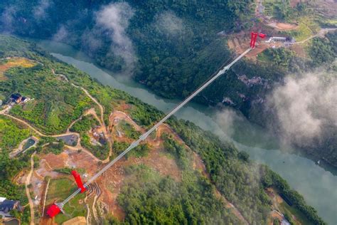 The Worlds Longest Suspension Glass Bottom Bridge Has Opened In