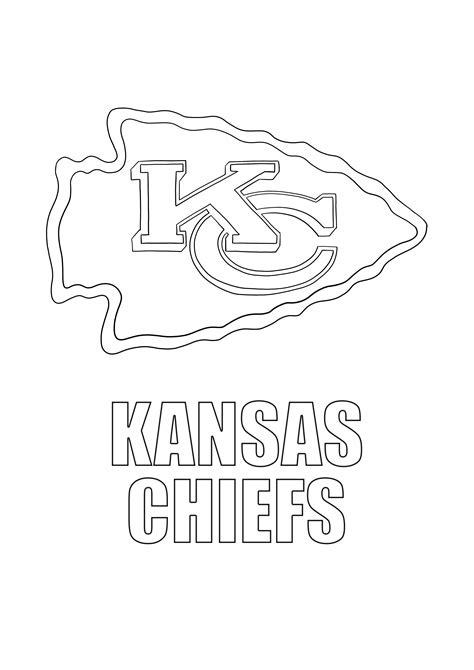 Kansas chiefs coloring and free downloading sheet