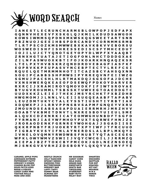 Halloween Word Search Difficult
