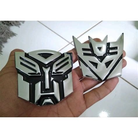 Jual Emblem Transformers Autobots Decepticon Chrom Emblem Lambang