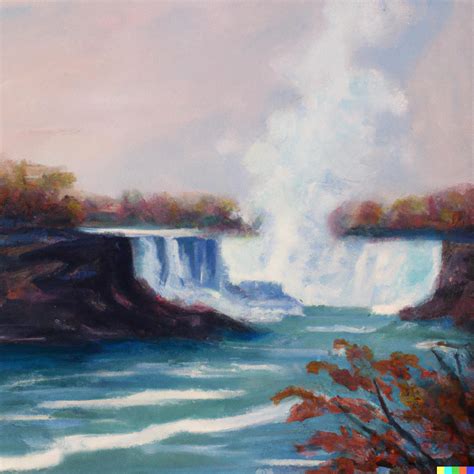 Niagra Falls Oil Painting Dall·e 2 Openart