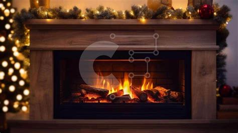 Cozy Christmas Fireplace stock photo | Creative Fabrica