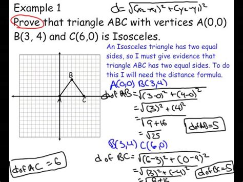 Coordinate Proof Isosceles Triangle