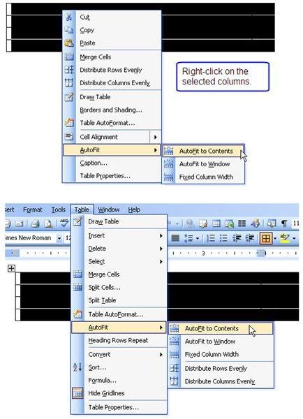 How To Adjust Columns In A Word Table Printable Templates