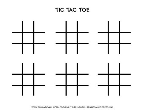 Free Printable Tic Tac Toe Game Sheets