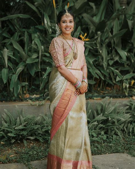 Gorgeous Pastel Kanjivaram Sarees Worn By Real Brides Wedmegood