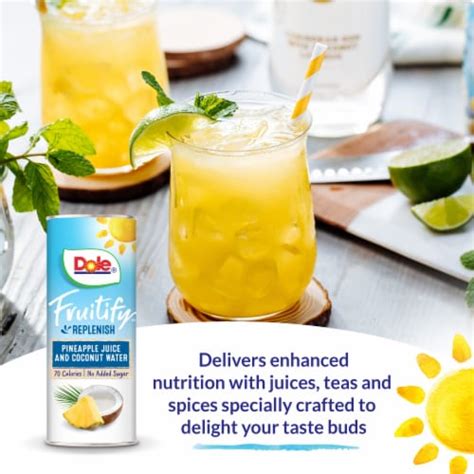 DOLE Fruitify Replenish Pineapple Juice And Coconut Water Blend 4 Ct