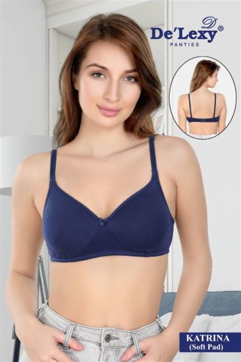 Multicolor Plain Cotton Padded Bra Size 28 30 32 34 36 38 40