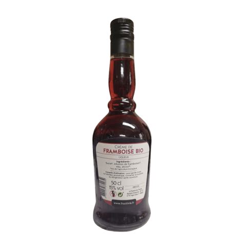 Crème de framboise bio Fructivia en bouteille de 50 cl