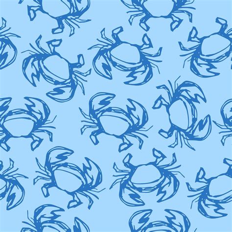 Crab Seamless Pattern 2898595 Vector Art At Vecteezy