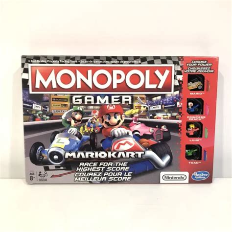 MONOPOLY GAMER MARIO Kart Board Game Hasbro Gaming Complete Set