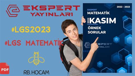 EKSPERT YAYINLARI LGS MATEMATİK KASIM AYI ÖRNEK SORULAR LGS2023