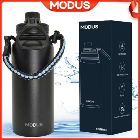 MODUS Garrafa Térmica Isolada 1000ml Quente Frio De Aço Inoxidável