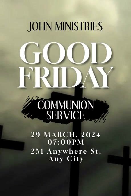 Good Friday Communion Service Template Postermywall